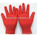 Fashion Style Durable Polyster seamless knitted gloves with Red Color